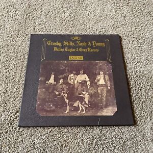 CROSBY STILLS NASH & YOUNG DEJA VU Orig 1st Press LP 1970 Atlantic SD-7200 VG