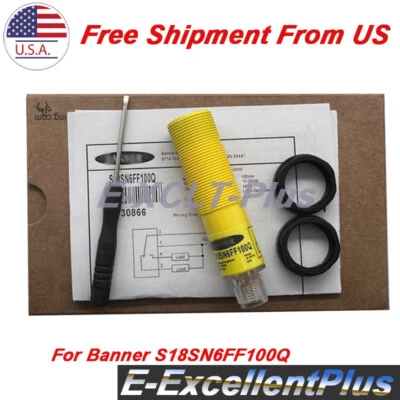Novo na Caixa 10-30VDC 100mm Sensor Interruptor Fotoelétrico Para Banner S18SN6FF100Q - Imagem 1 de 4
