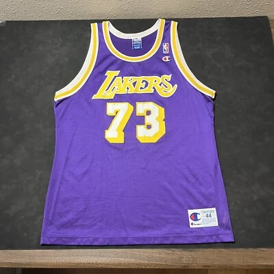 Dennis Rodman Los Angeles Lakers Purple Away Vintage Champion Jersey NBA Size 44 - Image 1 of 4