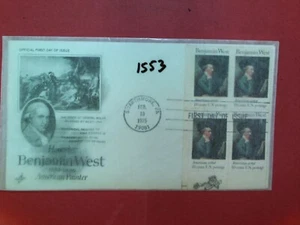 U. S. Stamp FDC # 1553 -  Benjamin West  - ArtCraft + cachet- comb. shipping - Picture 1 of 1