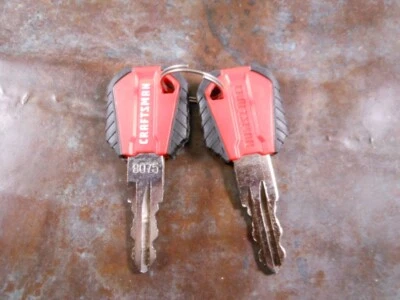 New Lot of TWO Factory Original Genuine Craftsman Tool Box Replacement Keys 8075 - Image 1 of 4