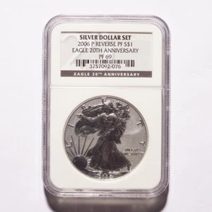 2006-P Silver American Eagle Dollar Reverse Proof NGC PF69 - Picture 1 of 2