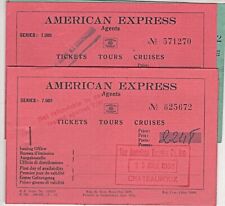 2 1952 American Express Tour Receipts - Paris France, Germany