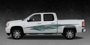 Calcomanías laterales de vinilo con rayas gráficas para remolque de camión 2 carros #A1NDT - Imagen 1 de 6