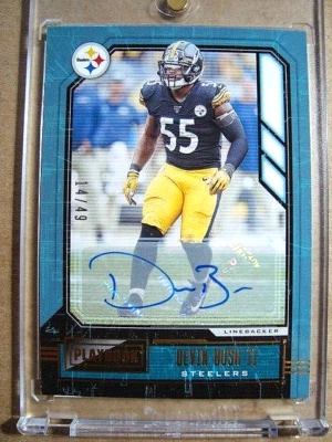 2020 Devin Bush II Panini Playbook Gold Parallel Autograph /49 MINT 🔥🔥🔥 - Image 1 of 2