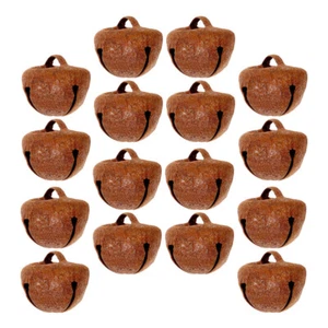50 Pcs Rusty Christmas Bell Small Rustic Metal Bells Hanging - Picture 1 of 12