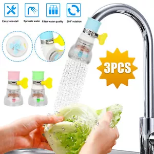 3Pcs Universal Faucet Mount Water Filters Kitchen Sink Filtration Tap Purifier - Picture 1 of 8