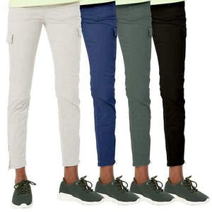 MYT Womens Cargo Trousers Ladies Zip Leg Stretch Chino Pants All Waist UK 10-20 - Picture 1 of 13