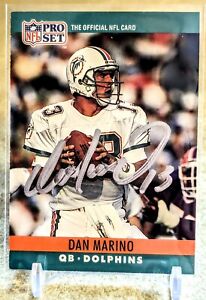 Dan Marino Autographed 1990 Pro Set  Card # 181  Dolphins With COA