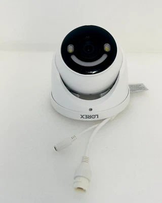 Lorex 4K+ Ultra HD 12MP Smart Security Deterrence Dome Wired IP Camera E910DD - Image 1 of 4