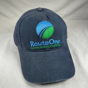 Route One Mütze Herren Einheitsgröße blau Strapback Baseballkappe bestickt Uniform - Bild 1 von 10