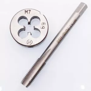 Tap & Die Set HSS M7 x 1mm Tap & M7 x 1mm Die Metric Thread Right Hand - Picture 1 of 7