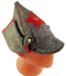 Russian Red Army Hat Old Style Wool Budenovka USSR Metal Badge Great Quality New - Picture 1 of 7