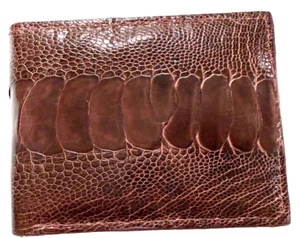 Cartera de cuero de vaca plegable exótica hecha a mano billetera regalo, ¡nueva! - Imagen 1 de 5