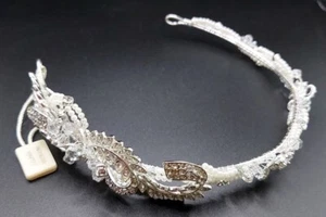 Amand Wyatt Tiara Crown Pearl Diamante - Picture 1 of 9