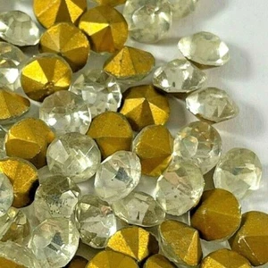 About 120 Pcs Of 6.3 MM White Color Rhinestones 100 Carats - Picture 1 of 4