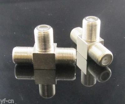1pc F type Triple 3 Female Jack F/F/F Adapter Connector T-Adapter - Image 1 of 2