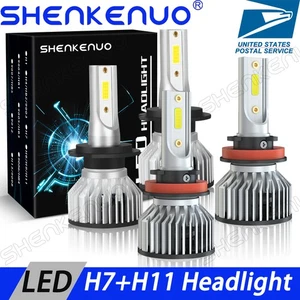 2Pair H7 H11 LED Headlight Bulb Bright White 6000K Kit For Ford Fusion 2006-2009 - Picture 1 of 12