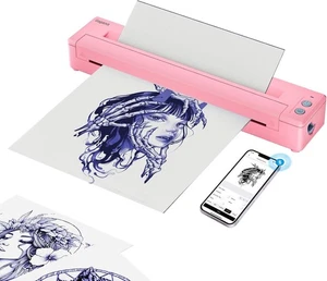 Bagana Tattoo Printer Machine Kit Wireless Bluetooth Thermal Temporary Tattoo - Picture 1 of 7