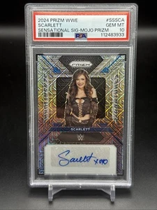 2024 Panini Prizm WWE Scarlett Sensational Signatures Auto Mojo Prizm/25 PSA 10 - Imagen 1 de 2