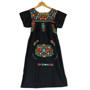 Adult Dress: Black Mexican Embroided Boho - Bild 1 von 1