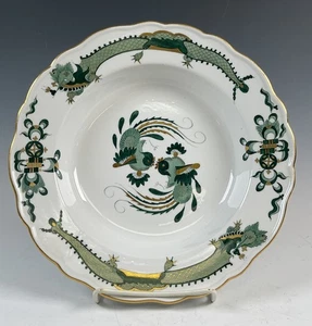 Rare Meissen Green Court Dragon Rim Soup Bowl 9 1/8” Diameter - Picture 1 of 7