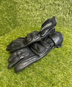 Buffalo SIZE M Medium Keprotec Motorcycle Bike Waterproof Leather Gloves - Black - Picture 1 of 6