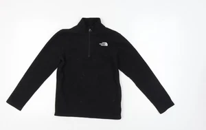 The North Face Boys Black Fleece 1/4 Zip Sweatshirt - L - Picture 1 of 12