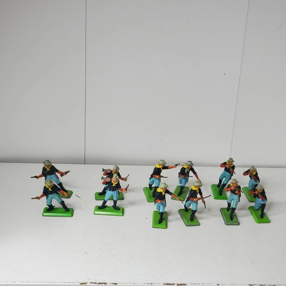 Lote de 12 figuras vintage de soldados de a pie de caballería de los Estados Unidos detalle de Gran Bretaña Foto 1 de 4