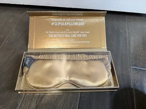 New Slip Silk Sleep Mask, Gold (One Size) Soft Pure Silk - Picture 1 of 4