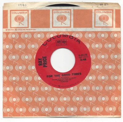 RAY PRICE, "FOR THE GOOD TIMES" - Image 1 of 3