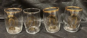 Coors Biergläser Vintage Sampler Tasting Barrel Gold Logo Rand 5 oz 3 Zoll 4 Stück - Bild 1 von 13