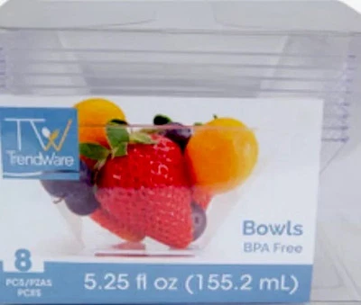 Creative Converting 3.5" X 1.75" Square Plastic Bowls - Image 1 of 3