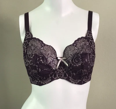 Panache Bra 30F Purple Andorra Full Cup Underwire Sheer NWT - image 1 of 4