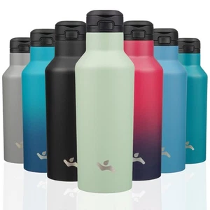 Insulated Water Bottle with Straw,17 OZ Double Wall Vacuum Stainless Steel Wa... - Picture 1 of 7