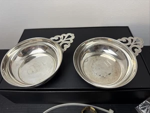 2 Vintage Reed & Barton Sterling Silver Porringer Bowls Monogrammed 130 Grams - Picture 1 of 8
