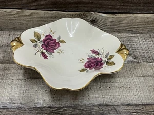 Royal Winton Grimwades Rose Rosse Sapone Piedistallo Caramelle Tidbit Piatto Vassoio Trinket - Foto 1 di 6