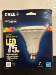 CREE Bright White LED 3000K75W Dimmable Glass Bulb 850 Lumens New Sealed OneBulb - Picture 1 of 4