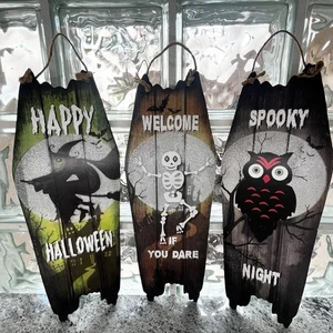 3 Spooky Fun Halloween Signs - Prop - Decor - Picture 1 of 11