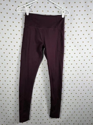 Victorias Secret Sz 4 Maroon Yoga Pants Leggings with Pockets - Image 1 of 4