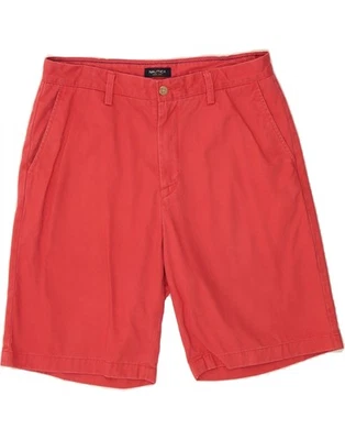 NAUTICA Mens Chino Shorts W34 Large Red Cotton AY09 - Image 1 of 3