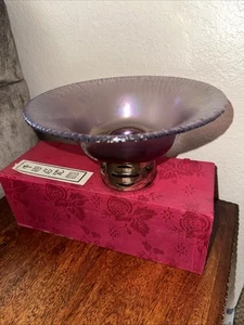 Signed Original Caged Art Glass Bowl by Anthony Stern- Iridescent, Purple - Picture 1 of 14