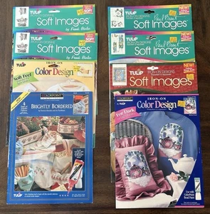 Lot of Color Point Tulip Paint Stitching/Iron-On Transfers 1995/1996 NOS - Picture 1 of 7