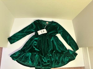 toddler girl velvet evening, holiday, winter, wedding, long sleeve dress - Picture 1 of 3