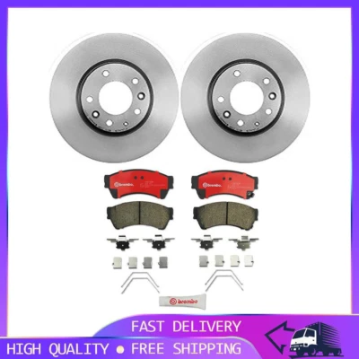 Conjunto de 3 pastilhas de freio a disco dianteiro rotor de freio a disco compatível com Fusion 2006-2012 Brembo - Imagem 1 de 4