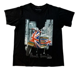 Paul Smith London Men's size L Black Graphic T-Shirt Union Jack Quadrophenia UK - Picture 1 of 5