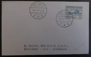 1975 Greenland Cover ties 90Ore stamp cd Kap Tobin-Melbourne - Picture 1 of 2