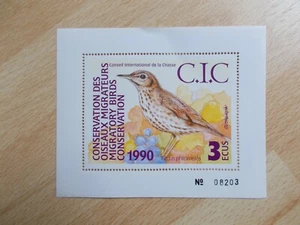 Timbre CONSEIL INTERNATIONAL DE LA CHASSE CONSERVATION OISEAUX MIGRATEURS 1990 - Imagen 1 de 1