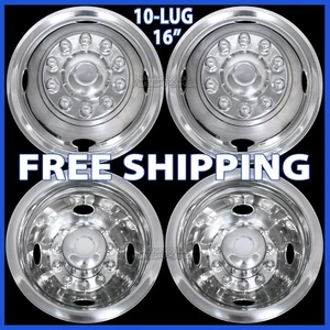 10 Lug FORD F450 1988-1998 16" Dual Wheel Simulators Dually Rim Liners Hub Caps - Picture 1 of 10