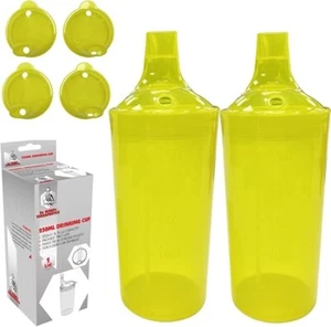 Set of 2: Yellow, Wide Spout, Feeding Beakers, Elderly Care Drinking Mug - Picture 1 of 3